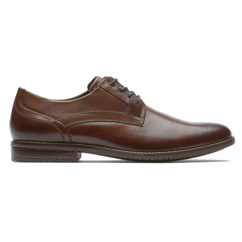 Rockport Singapore Mens Oxfords - Style Purpose 3 Plain Toe Brown - GK3104926